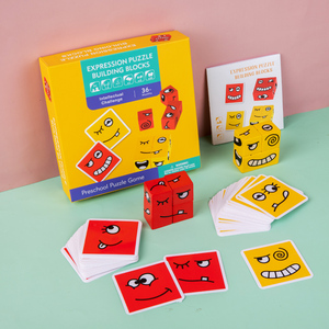 Cubo Mágico de Madera con Caras Intercambiables, Bloques de Construcción, Juego de Mesa Educativo para el Desarrollo del Pensamiento Lógico en Niños, Juguete de Nivel de Dificultad - Product Image 4