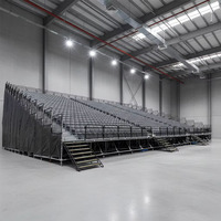 Gradins modulaires en acier, scène, tribunes mobiles, sièges pour grand public, installation rapide, tribunes amovibles