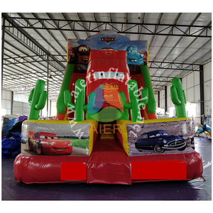 Scivolo Gonfiabile a Tema Auto, Scivolo Commerciale per Bambini con Parete da Arrampicata per Feste in Giardino, Noleggio per Parchi Divertimento all'Aperto - Product Image 5