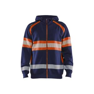 BLAKLADER - 355211588953L Sudadera con capucha Hi-Vis Azul marino/Naranja-EAN 7330509831021 ROPA DE TRABAJO DE LA HI-VIS - Product Image 1