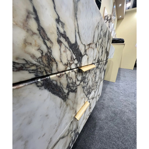 Newstar personalizable Natural italiano mármol habitación <span class=keywords><strong>lavabo</strong></span> baño Calacatta Viola mármol grande <span class=keywords><strong>lavabo</strong></span> mármol tocador de mármol - Product Image 6