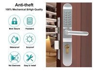 Cerradura Mecánica de Combinación de Aleación de Aluminio con Entrada sin Llave y Código Frontal, Sin Necesidad de Baterías ni Energía