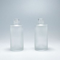 Bouteille de pompe en verre dépoli clair de luxe de 30ml pour fond de teint BB cosmétique pour diffuseur d'emballage de crème pour le visage
