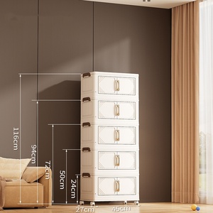 <span class=keywords><strong>Conteneurs</strong></span> de rangement et d'organisation pliables multicouches pour la maison avec roulettes - Product Image 6