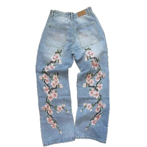 Fabricantes de Jeans Personalizados para Hombre con Bordado, Lavado, Estilo Desgastado, Corte Holgado y Acampanado, Estilo Y2K Streetwear - Product Image 1