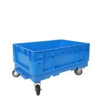 Boîte empilable solide RX 150L avec couvercle en PP, durable et écologique, pour la logistique et la transformation alimentaire