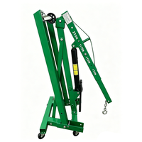 Grue d'atelier hydraulique pliable portable, grue à moteur robuste en acier pour une manutention facile des matériaux et un rangement pratique
