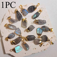 Pendentif en alliage de lavolite à haute brillance, style punk, forme irrégulière, accessoires de bricolage, vente chaude transfrontalière