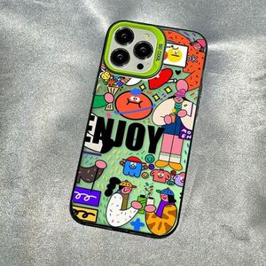 Mode Cool Print TPU Anime Abstrakte Malerei Telefon hülle Cartoon Rückseite Für iPhone 16 Pro Max 15 14 13Mini klare Rückseite - Product Image 3