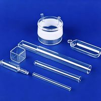 Plaque de verre de quartz fusionné sur mesure, composants en silice de haute pureté, usinage de précision pour instruments scientifiques, haute température