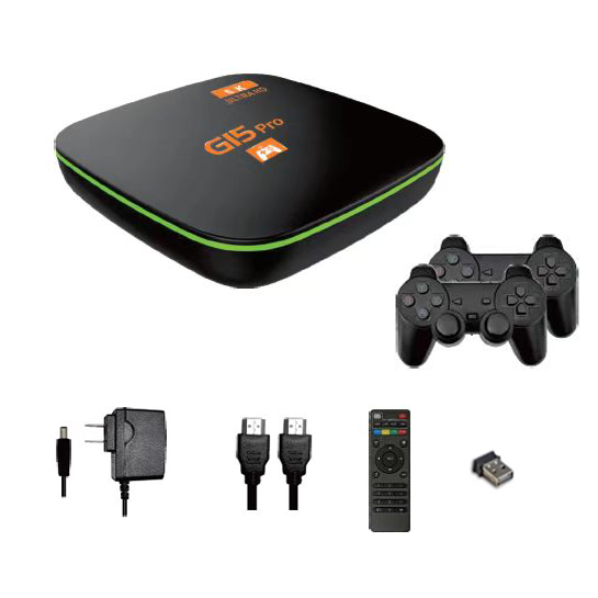 New Retro TV Game Box G15 Pro Android Dual System 64GB G15 Pro 2.4G Wireless Video Game Console Box for PSP N64 DC PS1