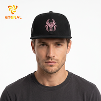 BSCI OEM Custom Hoge Kwaliteit 6-Panel Oxford Acryl Ademend Waterdicht Gouden 3D Geborduurd Logo Snapback Pet Dot Fruit