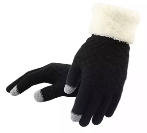 Gants magiques d'hiver pour écran tactile, pour femmes et hommes, mitaines chaudes en laine tricotée extensible, non doublées, en acrylique jacquard, pour écran tactile - Product Image 6