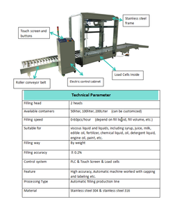 Machine de remplissage entièrement automatique pour bidons et fûts de <span class=keywords><strong>50</strong></span>, 100 et 200 <span class=keywords><strong>litres</strong></span>, 220V, pour liquides moussants et corrosifs, avec écran tactile - Product Image 6