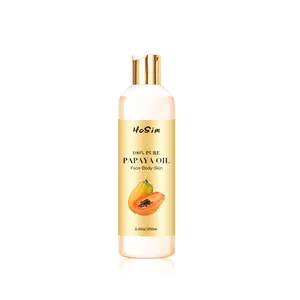 100% Pure Natural Ingredients Face Body Care Papaya Oil Whitening Brightening Moisturizing Body Essential Oil Private Label