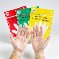 Gants en plastique PE jetables de qualité alimentaire, 100 pièces par paquet, gants transparents pour la restauration, la manipulation des aliments