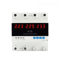 Protecteur de tension automatique solaire 63a 80a 100a, interrupteur de transfert de phase avec limite de surintensité pour ATS triphasé