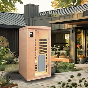 ห้องซาวน่าขนาดเล็กแบบ2คนไอน้ำแห้งทำจากไม้ใช้ในบ้านปรับแต่งได้ทั้งภายในและภายนอกอาคาร - Product Image 2