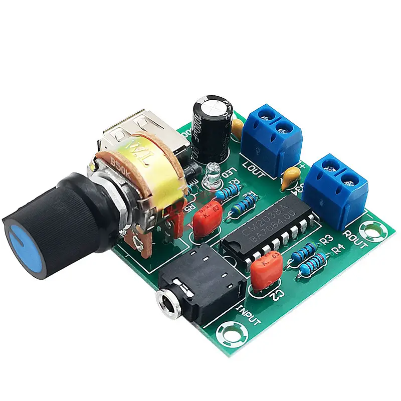 5V Mini Amplifier AC Và DC USB Nhỏ Khuếch Đại Công Suất PM2038 Khuếch Đại Công Suất 5Wx2 Sản Phẩm Độ Trung Thực Cao