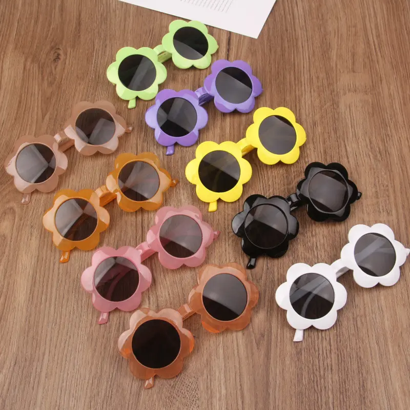 New personalized baby glasses UV resistant children's flower glasses Fashion decorative sunglasses