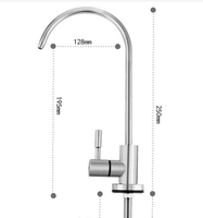 Vente en gros robinet de cuisine 304 acier inoxydable brossé cuisine salle de bain poignée robinet osmose inverse filtre purificateur d'eau potable