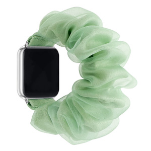 <span class=keywords><strong>Bracelet</strong></span> de <span class=keywords><strong>montre</strong></span> élastique en <span class=keywords><strong>tissu</strong></span> couleur unie tendance, style Organza, pour femmes, tailles 38, 42, 20, 22 mm – Vente chaude - Product Image 5