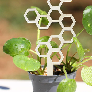 Support de plantes grimpantes en bois alvéolé pour jardin intérieur, support à fleurs ajouré, étagère pour plantes en pot, en stock - Product Image 1