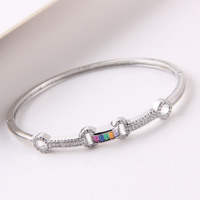 Faceins Haute Qualité Conception Personnalisée Plaqué Or Pavage Zircon Manchette Bracelet Bracelets Pour Cadeaux D'affaires
