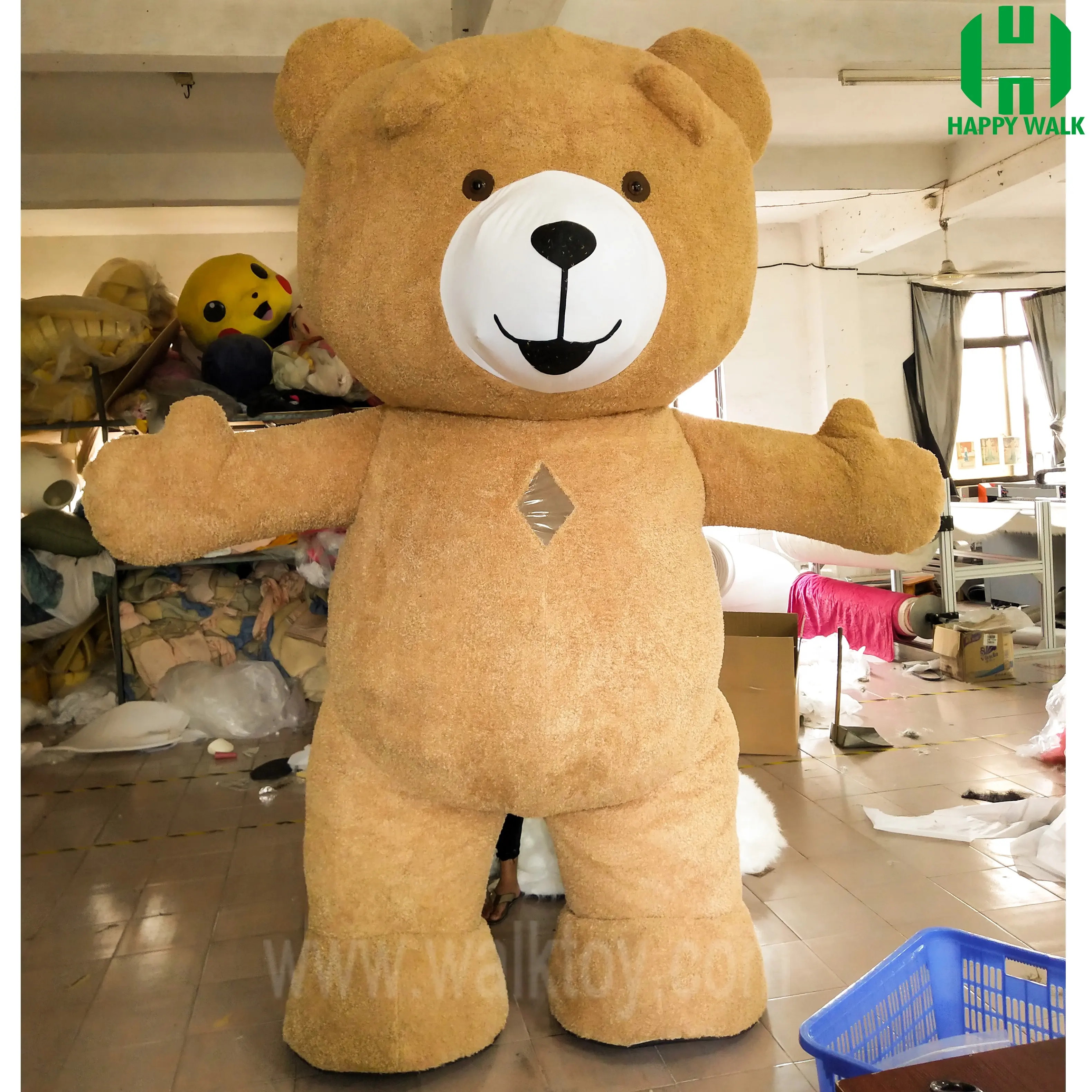 2M 2.6M 3M विज्ञापन नरम आलीशान बिक्री के लिए Inflatable शुभंकर विशाल टेडी भालू कॉस्टयूम
