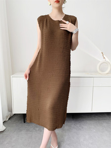 PY 2026 Verano - Vestido de Mujer Tejido a Mano, Plisado, Ecológico, Antiarrugas, Lavable, Moderno, Juvenil, Holgado, Tallas Grandes - Product Image 5