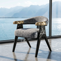 Chaise de loisirs personnalisable en teck doré, design moderne, écologique, pour salon, chambre, salle à manger, bureau à domicile