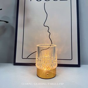 New cross-border trendy creative rechargeable crystal vase lamp, whiskey <b>mini</b> wine glass <b>table</b> lamp, bar atmosphere - Product Image 4