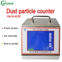 Compteur de particules d'air SUGOLD Y09-310AC/DC en acier inoxydable avec imprimante thermique intégrée pour salle blanche, prix usine, garantie 1 an