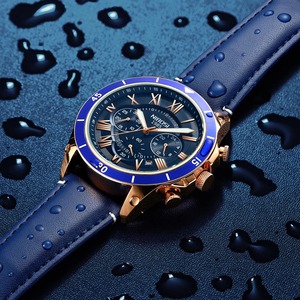 Reloj de Cuarzo de Lujo Drioshipping, Esfera de 44 mm, Estilo Ejecutivo/Moda, Aleación, Resistente al Agua, Correa de Cuero de 22 mm de Ancho - Product Image 5