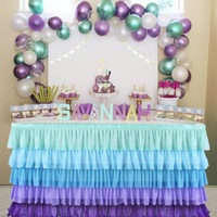 Jupe de table unie pour fête, anniversaire, bureau, mariage, décoration transfrontalière, best-seller
