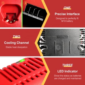 Estación <span class=keywords><strong>de</strong></span> Carga Rápida Compatible con las Baterías M18S y M12S <span class=keywords><strong>de</strong></span> <span class=keywords><strong>Milwaukee</strong></span>, <span class=keywords><strong>Cargador</strong></span> Rápido para Herramientas Multiusos, Reemplazo para <span class=keywords><strong>Milwaukee</strong></span> <span class=keywords><strong>de</strong></span> 12V-18V - Product Image 2