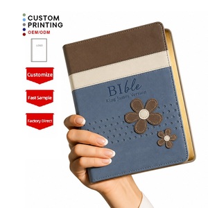 <span class=keywords><strong>Biblia</strong></span> del Fabricante con Bordes Dorados, Bordado a Mano Personalizado para Niña, Tapa Dura, Nueva Versión en Inglés - Product Image 1