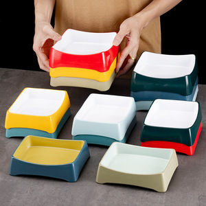 Vajilla comercial de melamina para acompañamientos de hot pot, brochetas de barbacoa y mariscos; plato rectangular para salsa. - Product Image 4