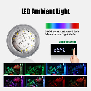 Grosir Tangki Ikan Akuarium Lampu <span class=keywords><strong>Led</strong></span> Tangki Ikan Kecil Filter Internal Akuarium Kaca Ultra Putih dengan Tampilan Suhu - Product Image 3