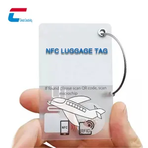 Custom Logo Printing NFC Luggage Tag PVC Luggage Travel Name Card With NFC Chip