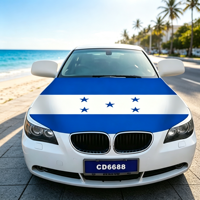 Housse de capot de voiture Honduras avec drapeau 115x155cm en tissu élastique, livraison rapide, drapeaux pour capot moteur, rétroviseurs et vitres, bannières nationales
