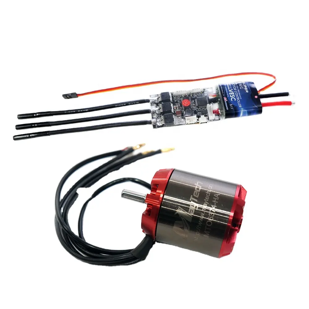 Maytech 6374 170KV Motor Bürstenloser Halls ensor mit MTSPF50A VESC Geschwindigkeit regler basierend auf V4.12 Kit für elektrisches Skateboard