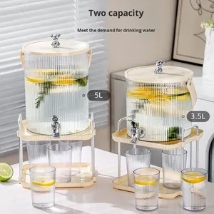 เหยือกน้ำเย็นสไตล์ญี่ปุ่นสุดหรูเหยือกน้ำสำหรับใช้ในครัวเรือนใหม่เหยือกเครื่องดื่มชาผลไม้ชุดปิกนิก - Product Image 2