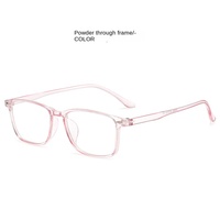 Nouvelles lunettes de myopie légères et tendance, non déformables, unisexes, en Tr90, avec film bleu, lentilles plates, anti-lumière bleue, diamant