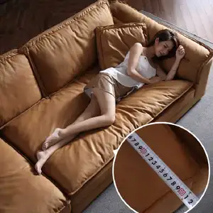 Mobili moderni da soggiorno Design italiano campione di lusso personalizzato tavola lucida modulare Smart Sleeping divano componibile in pelle