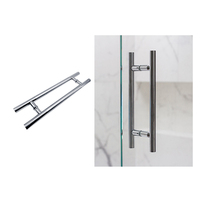 Poignée de porte double face en acier inoxydable moderne SS201/SS304, finition satinée brossée/chrome poli, couleur platine pour portes