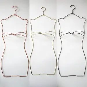 Hot Selling New Design Style Bikini Rose Gold Metal Wire Hanger and Swimwear Hanger