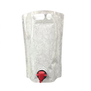 Custom Printing Food Grade Milk White Stand Up <b>Pouch</b> With Vitop Valve With Handle Portable For Water Packaging - Product Image 1