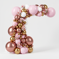 Kit de guirlande de ballons en latex rose doré écologique et durable, ensemble d'arche et de chaîne DIY pour décorations de fête d'anniversaire et de mariage