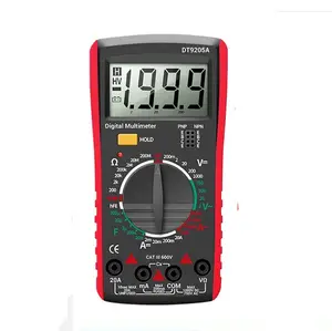 DT9205A Digital True RMS Professional Multimeter AC/DC Current Tester HFE Ohm Capacitor Voltage Meter Detector Tool